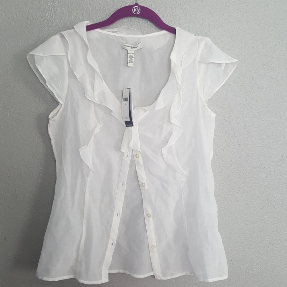 Banana Republic White Buttondown NWT